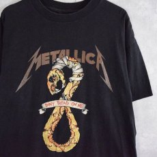 画像1: 90's METALLICA pushead USA製 "DON'T TREAD ON ME" ロックバンドTシャツ XL (1)