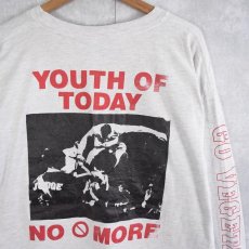 画像1: 90's YOUTH OF TODAY USA製 "NO MORE" REVELATION RECORDS ハードコアバンドロンT XL (1)