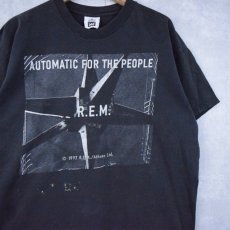 画像1: 90's USA製 R.E.M. "AUTOMATIC FOR THE PEOPLE" オルタナティヴ・ロックバンドTシャツ XL (1)