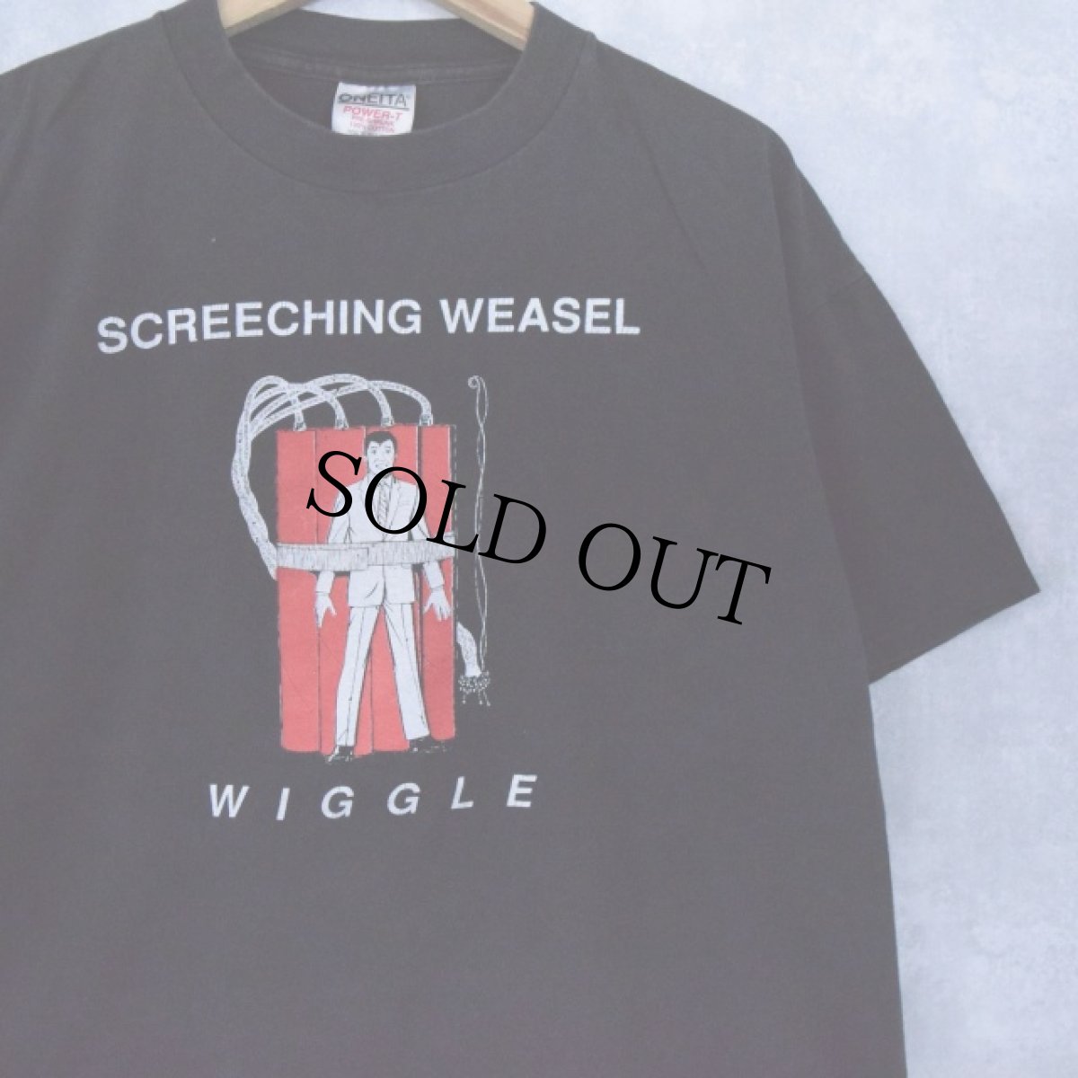画像1: 90's USA製 SCREECHING WEASEL "WIGGLE" パンクロックバンドプリントTシャツ XL (1)