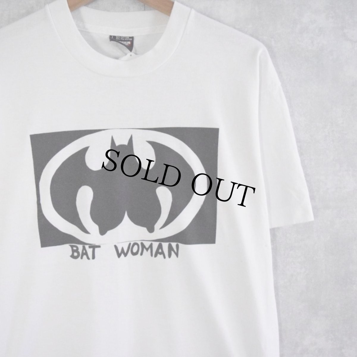 画像1: 90's USA製 "BAT WOMAN" パロディ エロTシャツ L (1)
