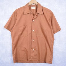 画像1: 70's 玉虫 オープンカラーシャツ M (1)