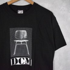 画像1: 90's Eames office "DCM" インテリア企業プリントTシャツ BLACK DEADSTOCK S (1)
