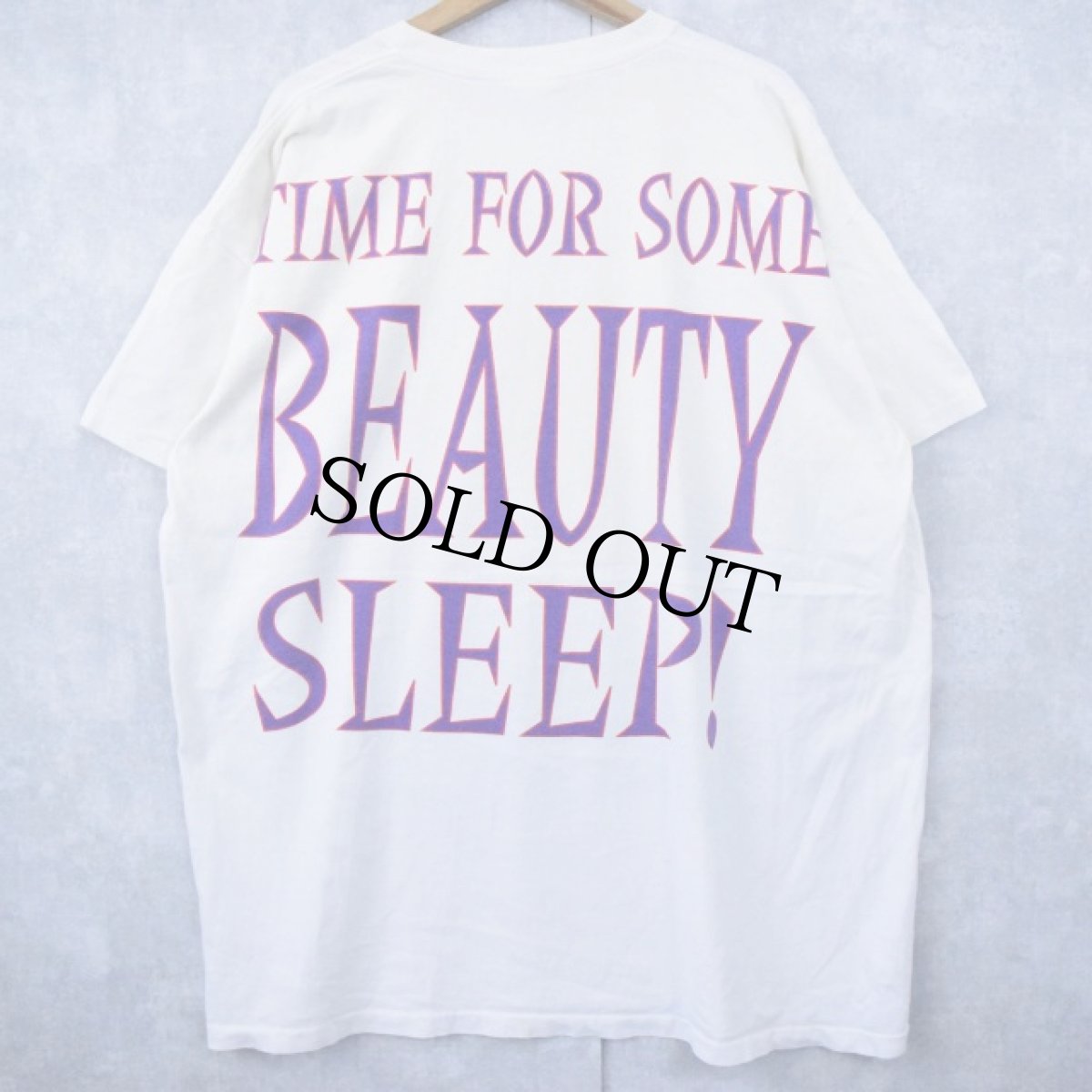 画像2: 90's Disney villains USA製 "TIME FOR SOMEBEAUTY SLEEP!" キャラクターTシャツ ONESIZE (2)