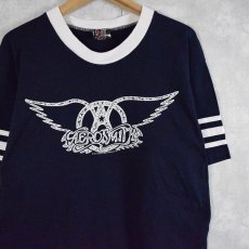 画像1: 90's AEROSMITH USA製 ロックバンドリンガーTシャツ L (1)