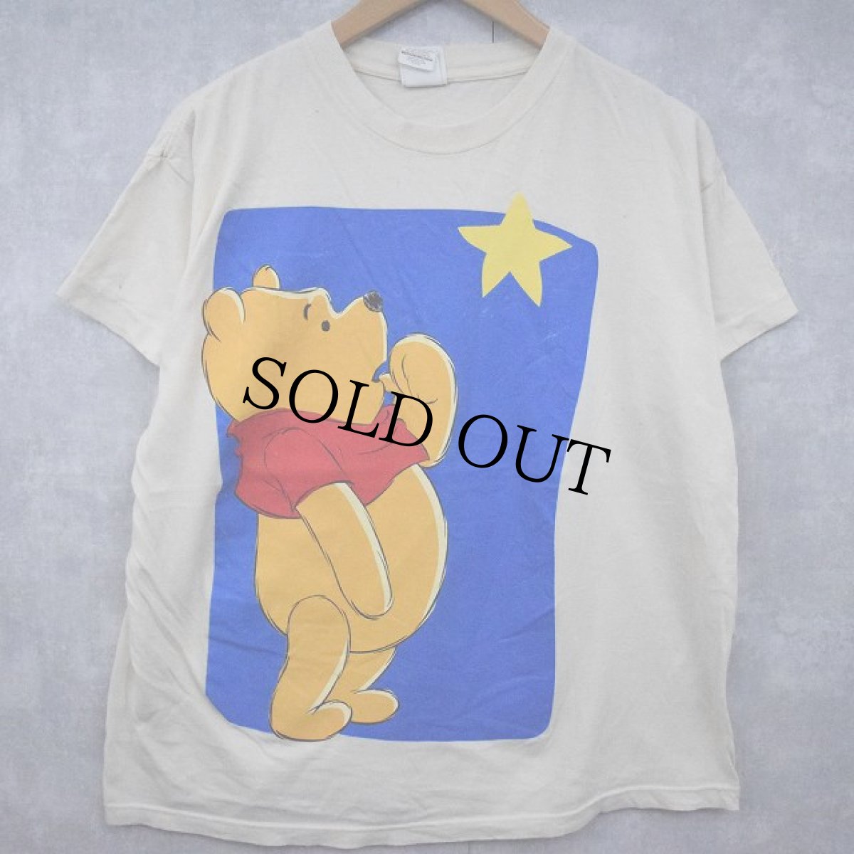 画像1: 90's〜 Disney くまのプーさん キャラクタープリントTシャツ M (1)