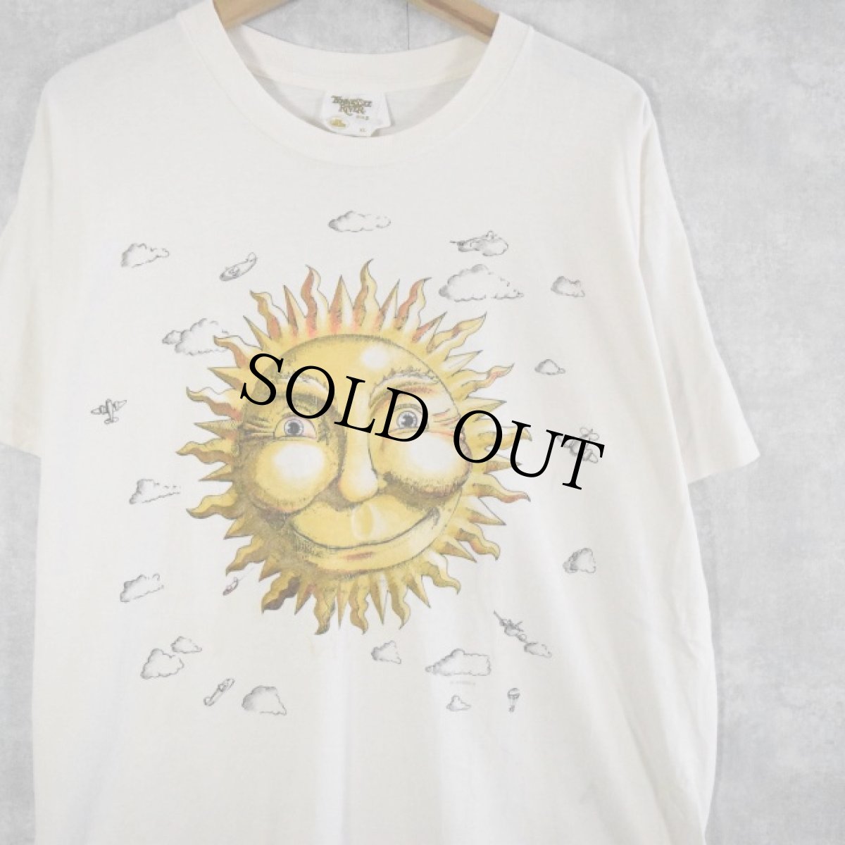画像1: 90's USA製 太陽イラストTシャツ XL (1)