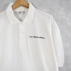 画像1: Les Misérables USA製 ロゴ刺繍ポロシャツ XL (1)