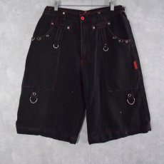 画像1: TRIPP NYC スカルプリント ボンテージハーフパンツ W30-35 (1)