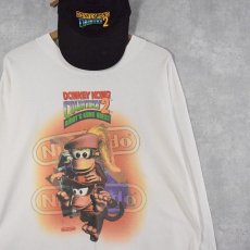 画像1: 90's Nintendo USA製 "DONKEY KONG COUNTRY2" ゲームプリントロンT&キャップ XL (1)