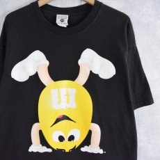 画像1: 90's〜 m&m USA製 お菓子企業 キャラクタープリントTシャツ XL (1)