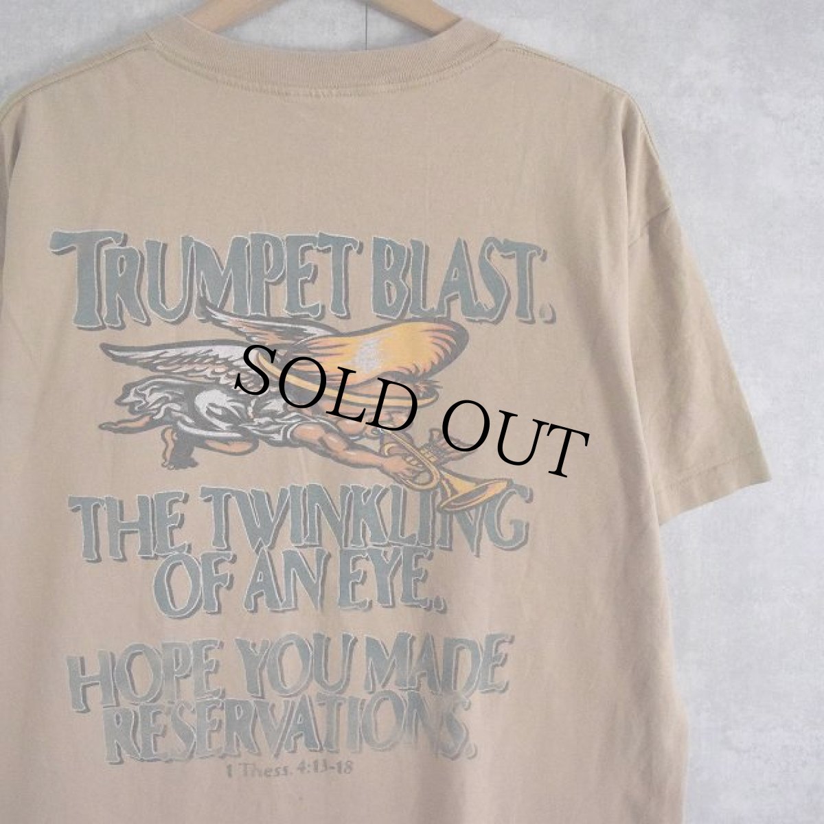 画像1: 90's USA製 "TRUMPET BLAST" ジーザスプリントTシャツ XL (1)