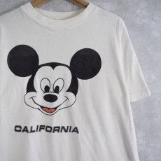 画像1: 90's DISNEY MICKEY MOUSE "CALIFORNIA" キャラクタープリントTシャツ XL (1)
