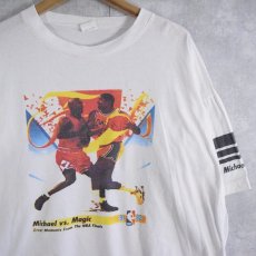 画像1: 90's "Michael vs. Magic" NBAプレイヤーTシャツ  (1)