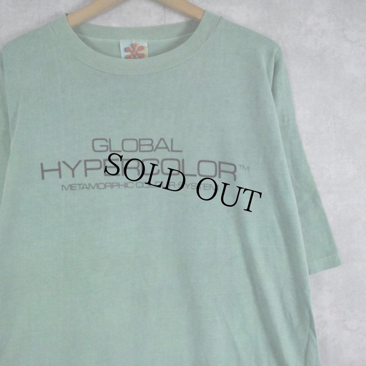 画像1: 90's GLOBAL Hypercolor "Hypercolor Metamorphic color System" 温度変色プリントTシャツ XL (1)