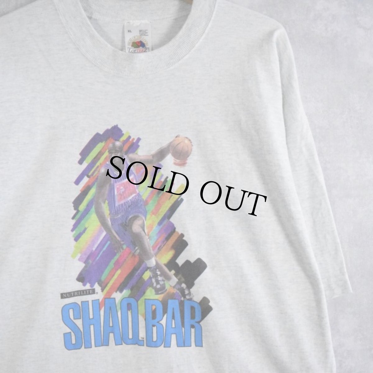 画像1: SHAQBAR 手形プリント NBAプレイヤーTシャツ XL (1)