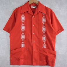 画像1: 80's〜 ROMANI 刺繍キューバシャツ M (1)