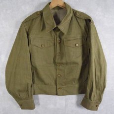 画像1: 50's  BRITISH ARMY グリーンデニム BATTLEDRESS JACKET 6 (1)