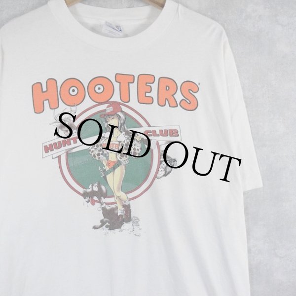 90's HOOTERS ON TARGET セクシーイラストTシャツ XL