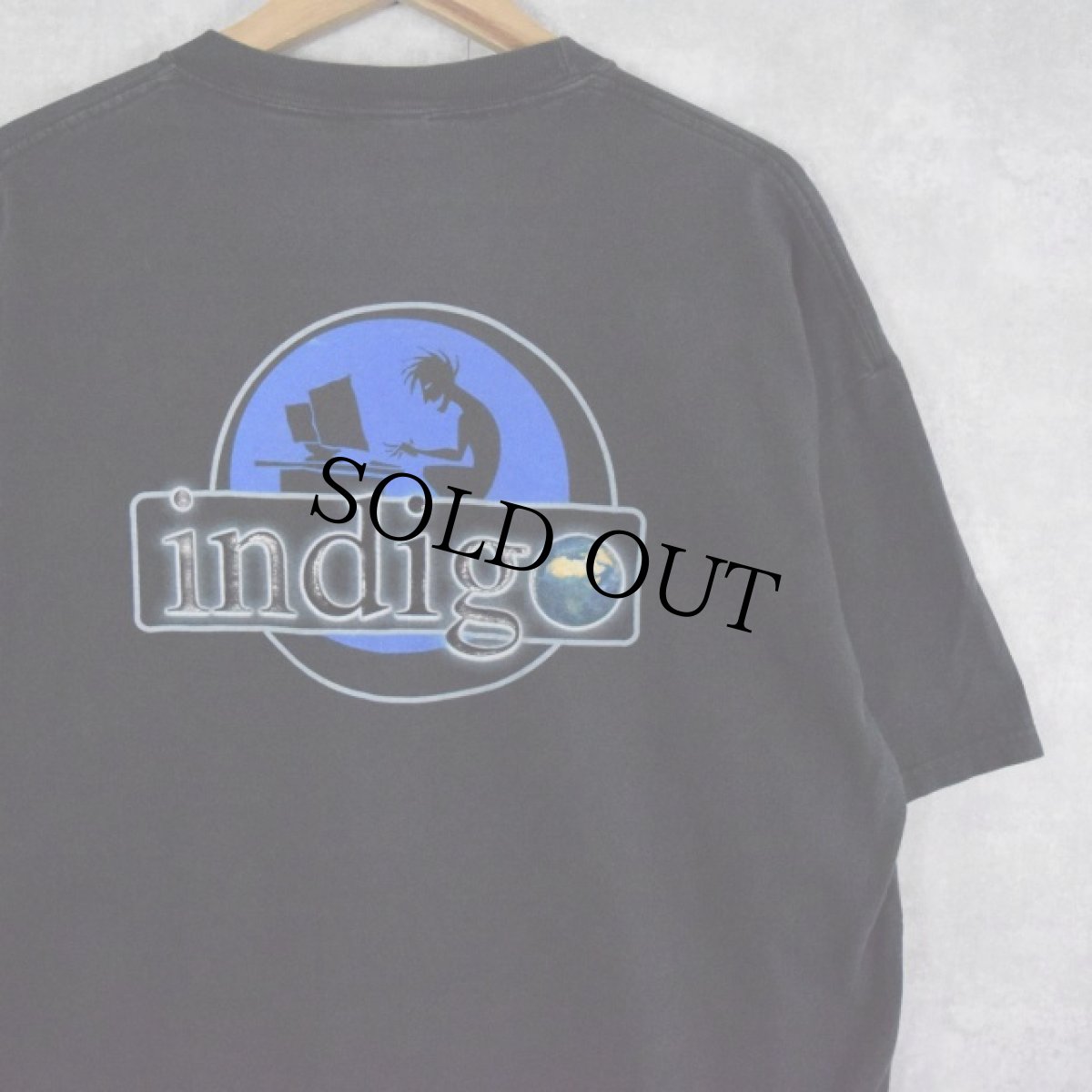 画像1: indigo コンピュータ企業Tシャツ XL (1)