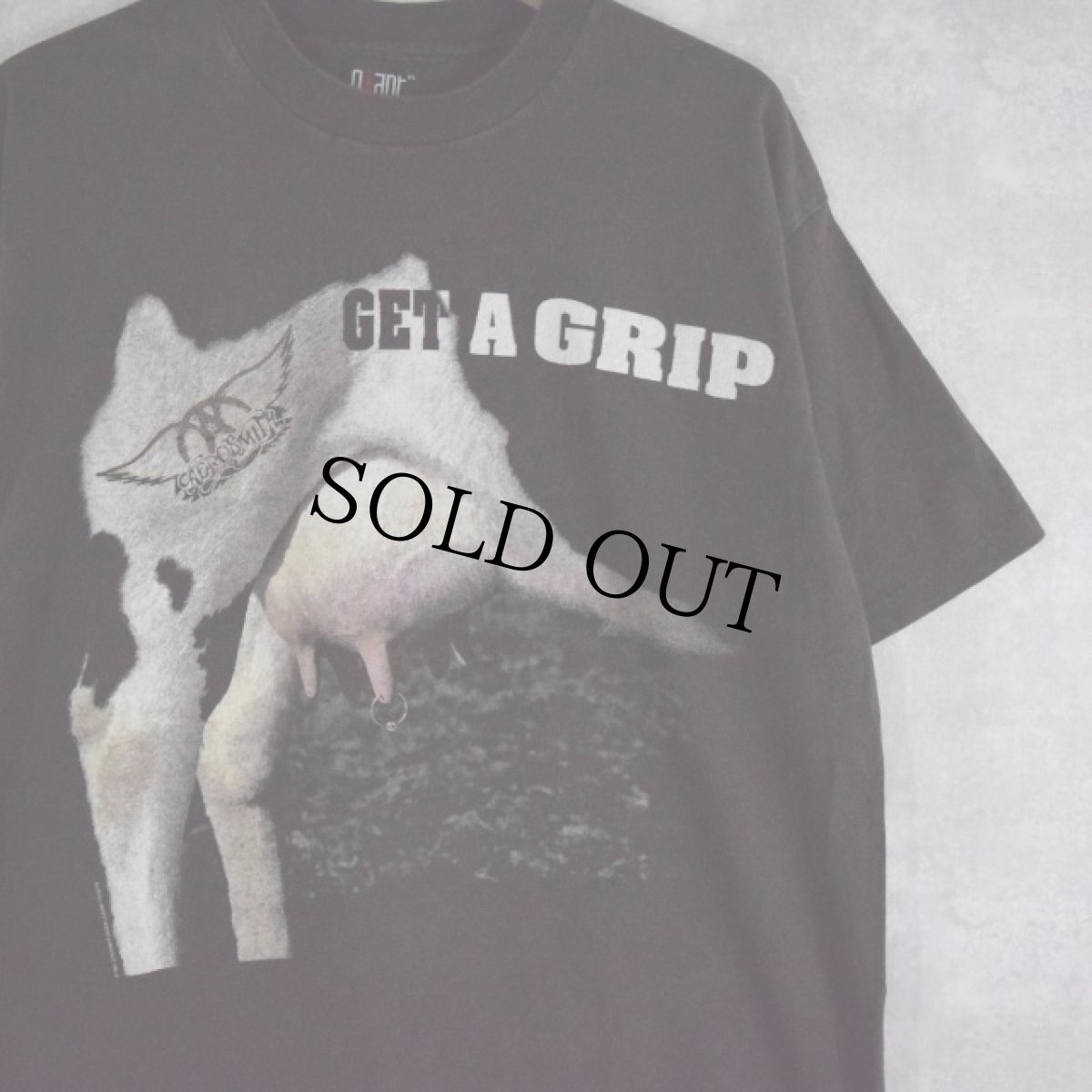 画像1: 90's AEROSMITH USA製 "Get a Grip"ハードロックバンドツアーTシャツ XL (1)
