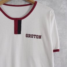 画像1: 80's "GROTON" チョコチン リンガーTシャツ (1)