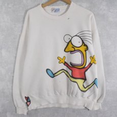 画像2: 90's Gary Hirsch USA製 キャラクター ハンドペイントスウェット XL (2)