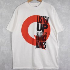 画像1: 90's QUINCY JONES USA製 ジャズミュージシャン ドキュメンタリー映画Tシャツ DEADSTOCK XL (1)