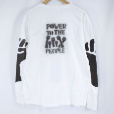 画像2: BOWWOW "POWER TO THE PEOPLE" LS WHITE 【XL】 (2)