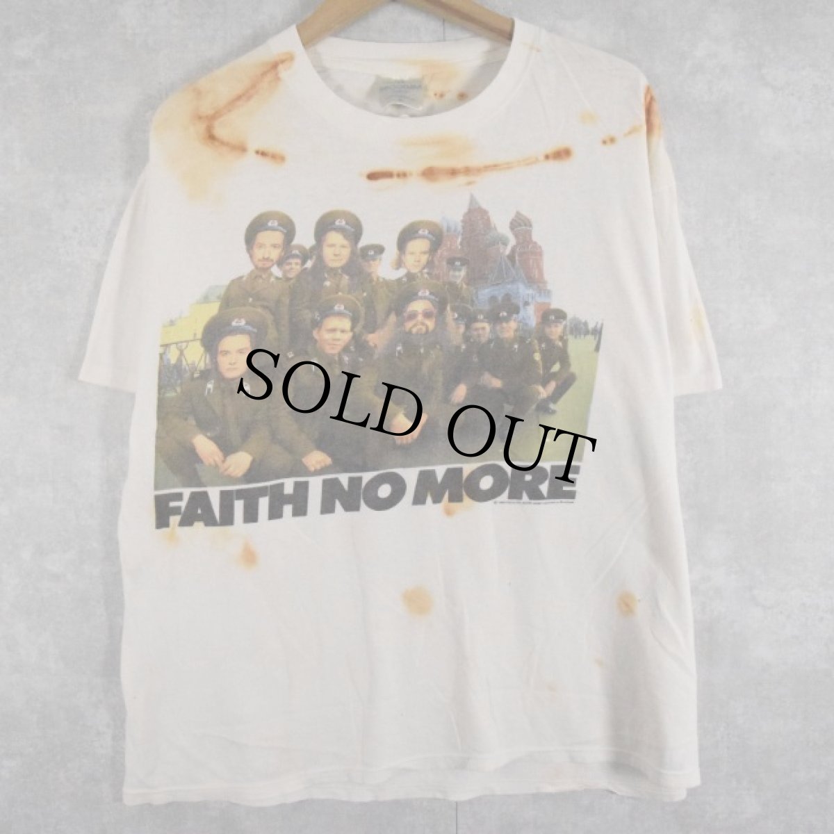 画像1: 90's USA製 FAITH NO MORE オルタナティヴ・ロックバンドプリントTシャツ XL (1)