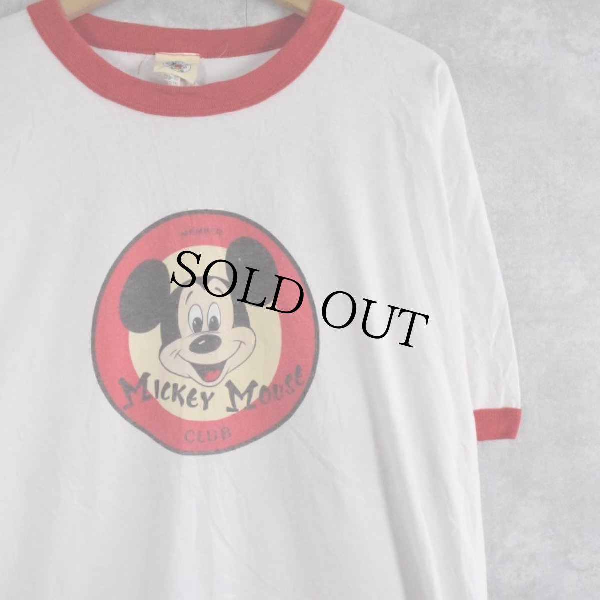 画像1: 90's〜 Disney "MICKEY MOUSE CLUB" キャラクターリンガーTシャツ XL (1)