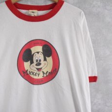 画像1: 90's〜 Disney "MICKEY MOUSE CLUB" キャラクターリンガーTシャツ XL (1)