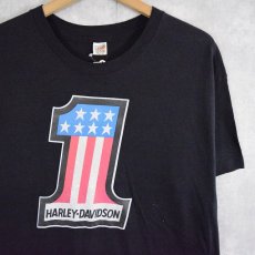 画像1: 70's USA製 HARLEY DAVIDSON ナンバープリントTシャツ XL (1)