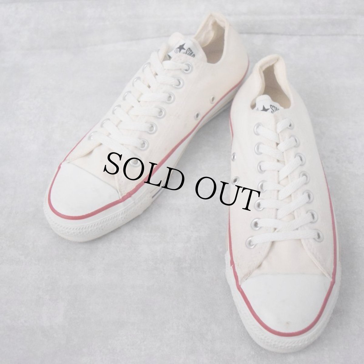 画像1: 90's CONVERSE ALLSTAR USA製 キャンバス ローカットスニーカー US8 1/2 (1)