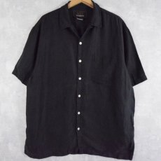 画像1: WEATER PROOF シルク×リネン オープンカラーシャツ XL  (1)