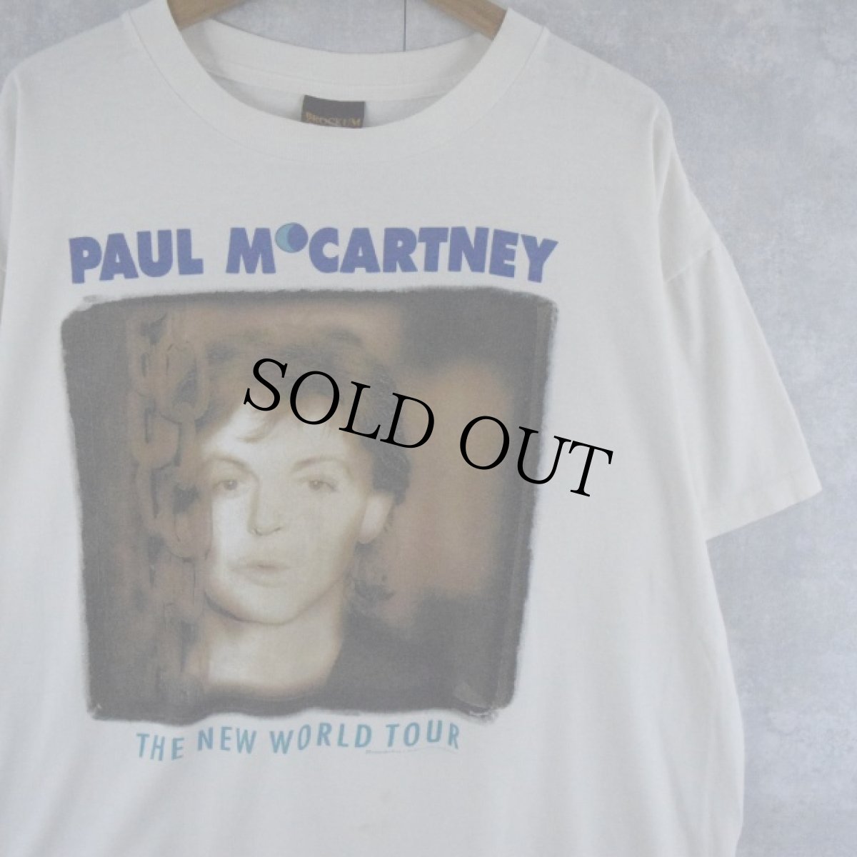 画像1: 90's USA製 Paul McCartney "THE NEW WORLD TOUR" ミュージシャンツアーTシャツ XL (1)