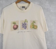 画像1: 80's〜90's フルーツプリントTシャツ L (1)
