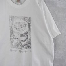 画像1: 90's〜 USA製 Auberge du Mange Grenouille 観光地アートTシャツ XL (1)