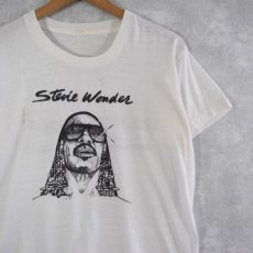 画像1: 80's Stevie Wonder ミュージシャンTシャツ L (1)