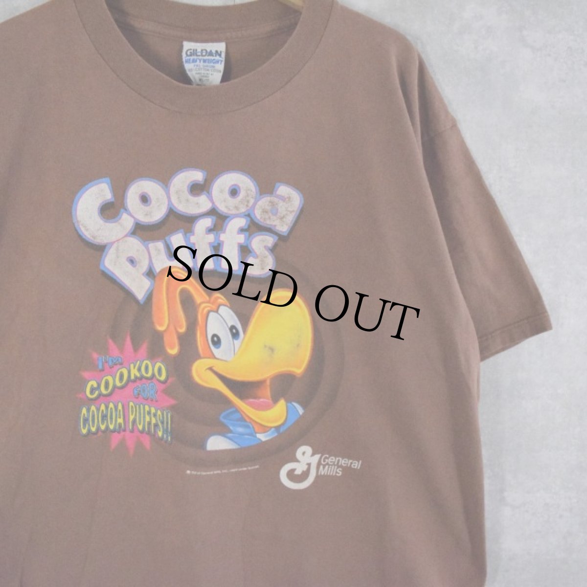 画像1: 90's〜 General Mills社 "CoCoa Puffs" シリアルキャラクタープリントTシャツ XL (1)