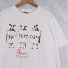 画像1: Chick-fil-A "EAT MORE CHIKIN" レストラン 企業広告プリントTシャツ  (1)