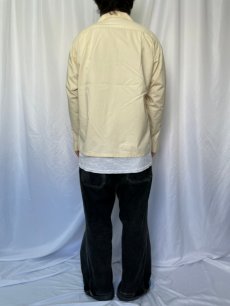 画像4: 60's PILGRIM コットン×ポリ オープンカラーシャツ L (4)