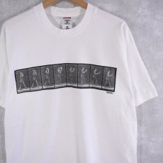 画像1: 90's EADWEARD MUYBRIDGE USA製 "MAN TIPPING HAT" アートプリントTシャツ XL (1)