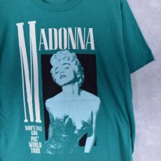 画像1: 80's MADONNA USA製 "WHO'S THAT GIRL" ツアーTシャツ XL (1)