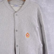 画像1: 90's Champion REVERSE WEAVE USA製 刺繍入り フルスナップスウェット XL (1)