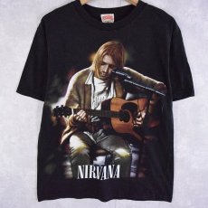 画像1: 90's NIRVANA ロックバンド 大判プリントTシャツ M (1)