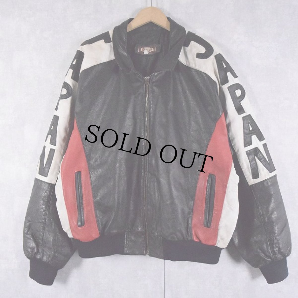 画像2: 80's REBELLE "日本 JAPAN" シングルレザージャケット SIZE3 (2)