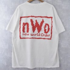 画像2: 90's New World Order プロレス団体 ロゴプリントTシャツ XL (2)