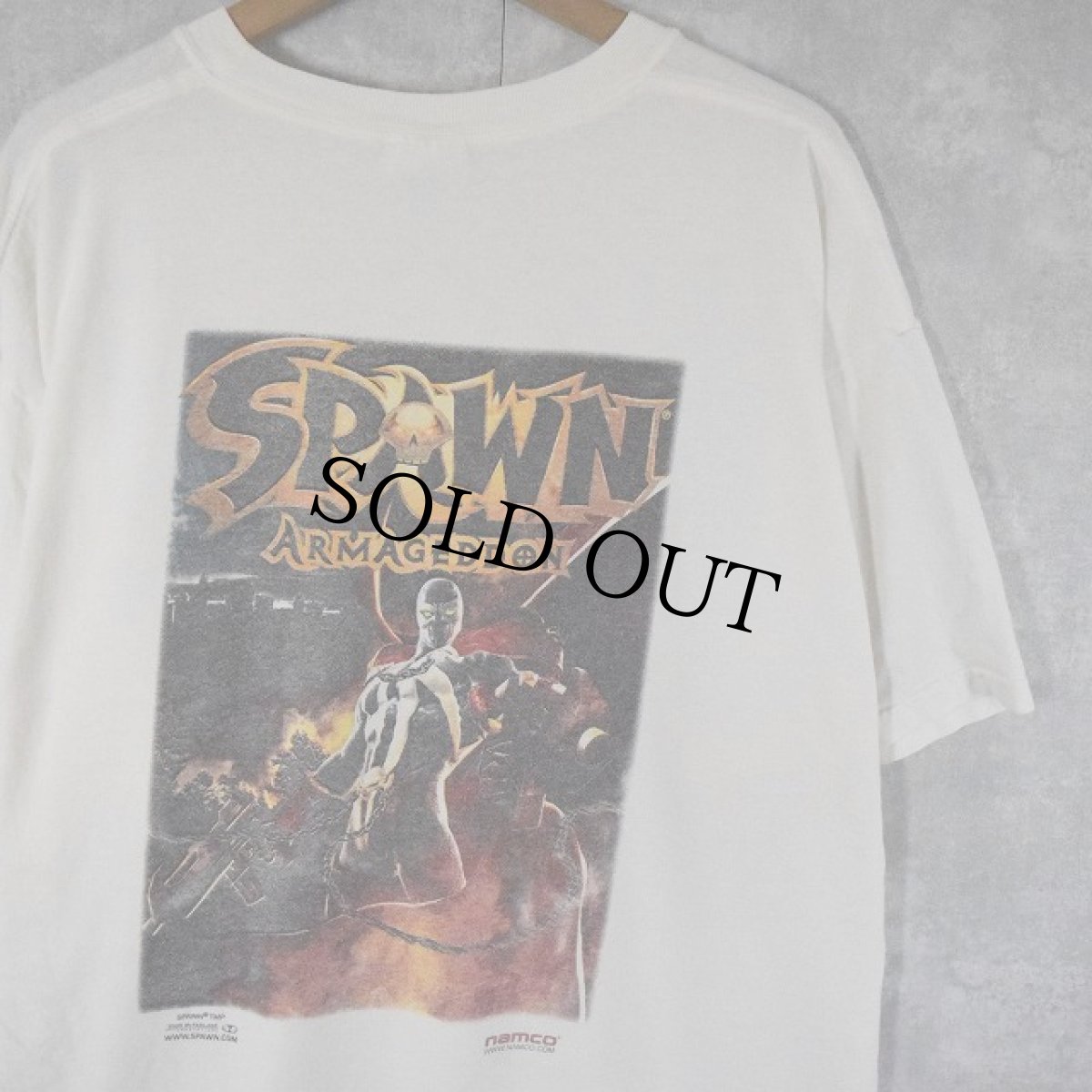 画像1: 2000's namco "Spawn" ビデオゲームプリントTシャツ XL (1)
