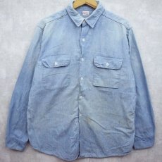 画像1: 50's〜60's BIG YANK "振らしポケット" マチ付き シャンブレーシャツ (1)
